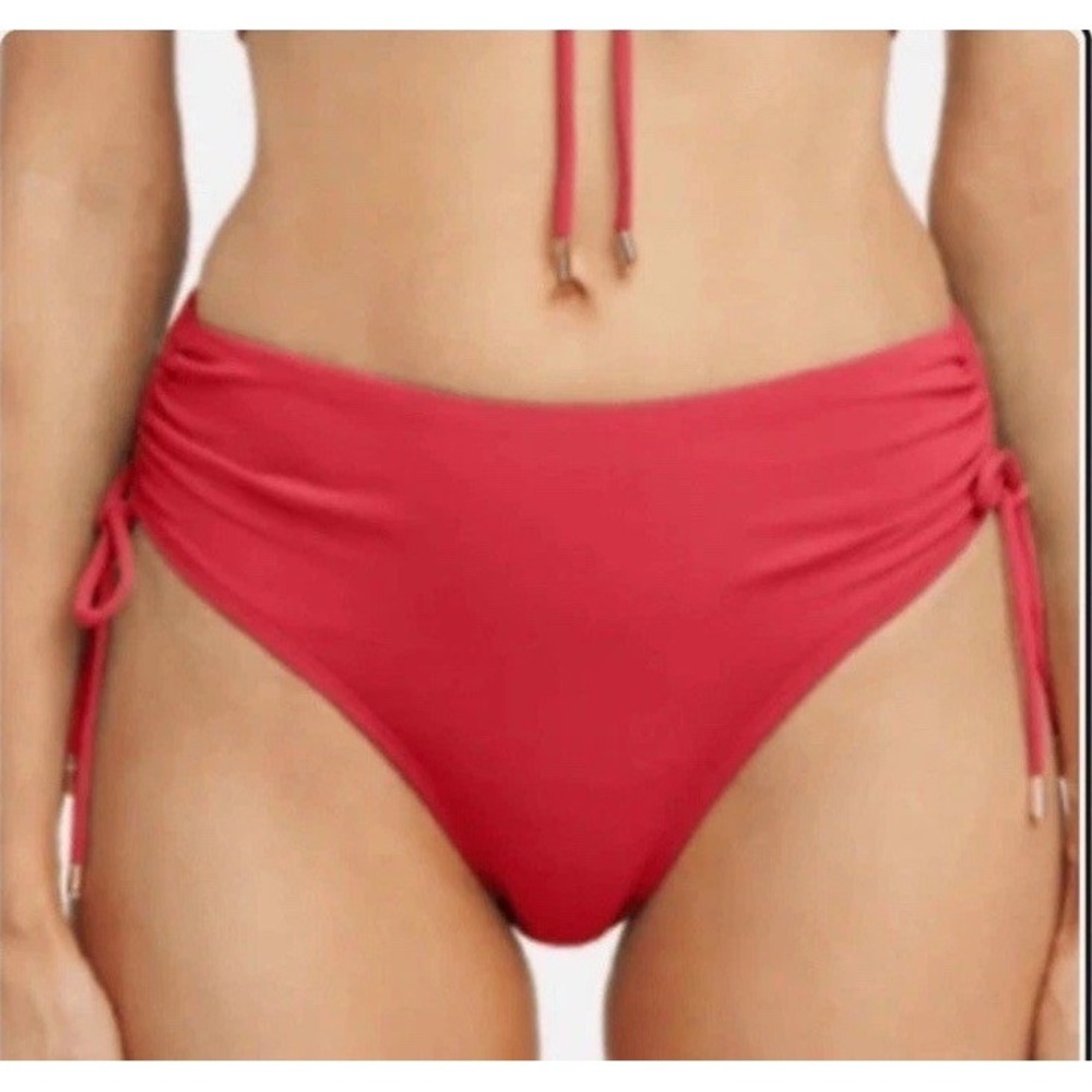 Robin Piccone Aubrey Bikini Bottoms Red size M NWOT